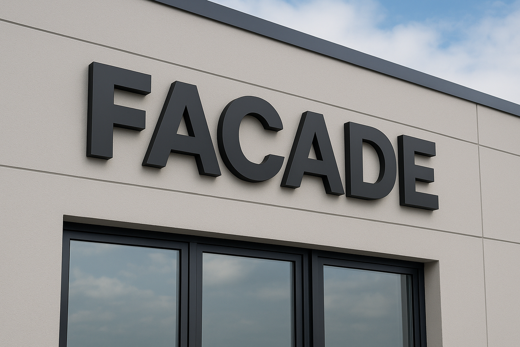 Facadebogstaver i PVC Sort