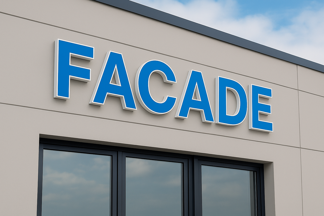 Facadebogstaver i PVC m. folie