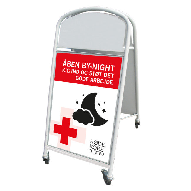 Ellipse gadeskilt med hjul