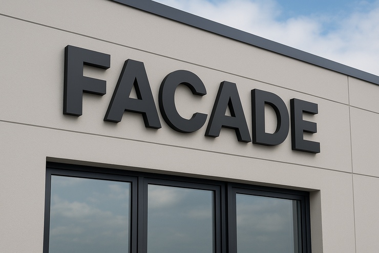 Facadebogstaver i PVC Sort