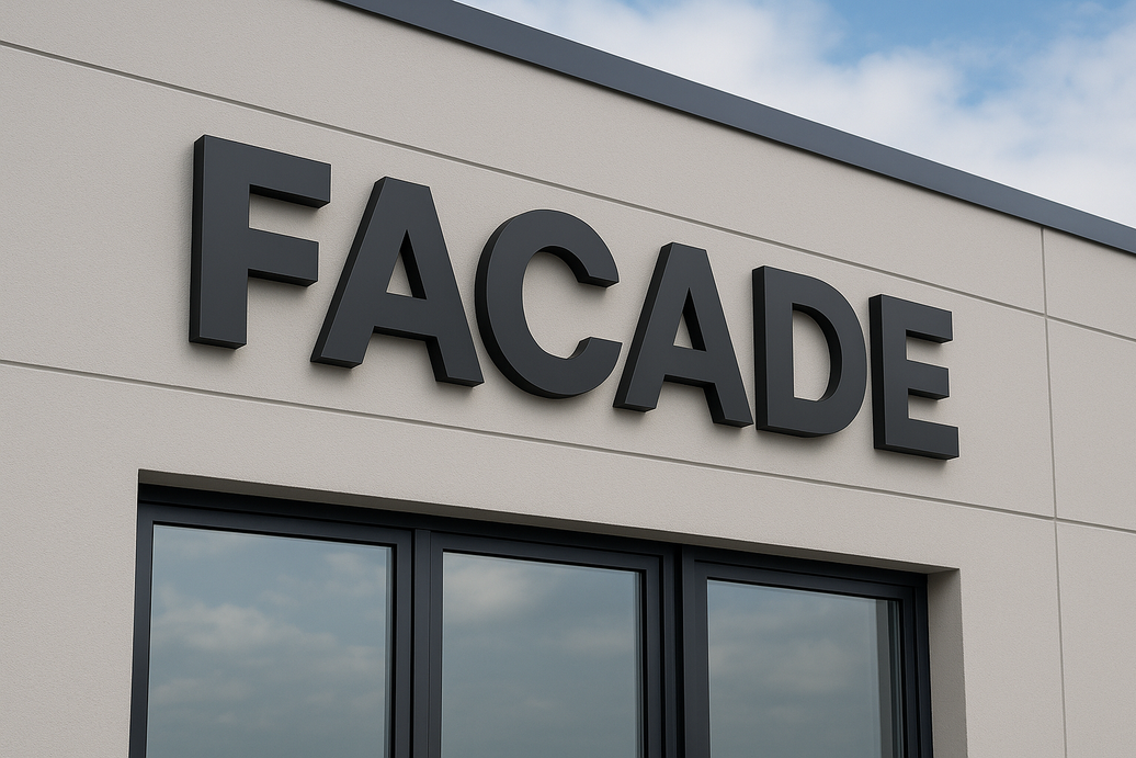 Facadebogstaver i PVC Sort