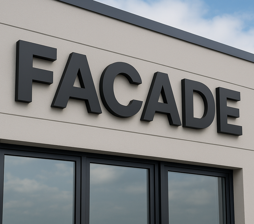 Facadebogstaver i PVC Sort