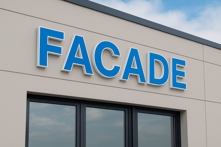 Facadebogstaver i PVC m. folie