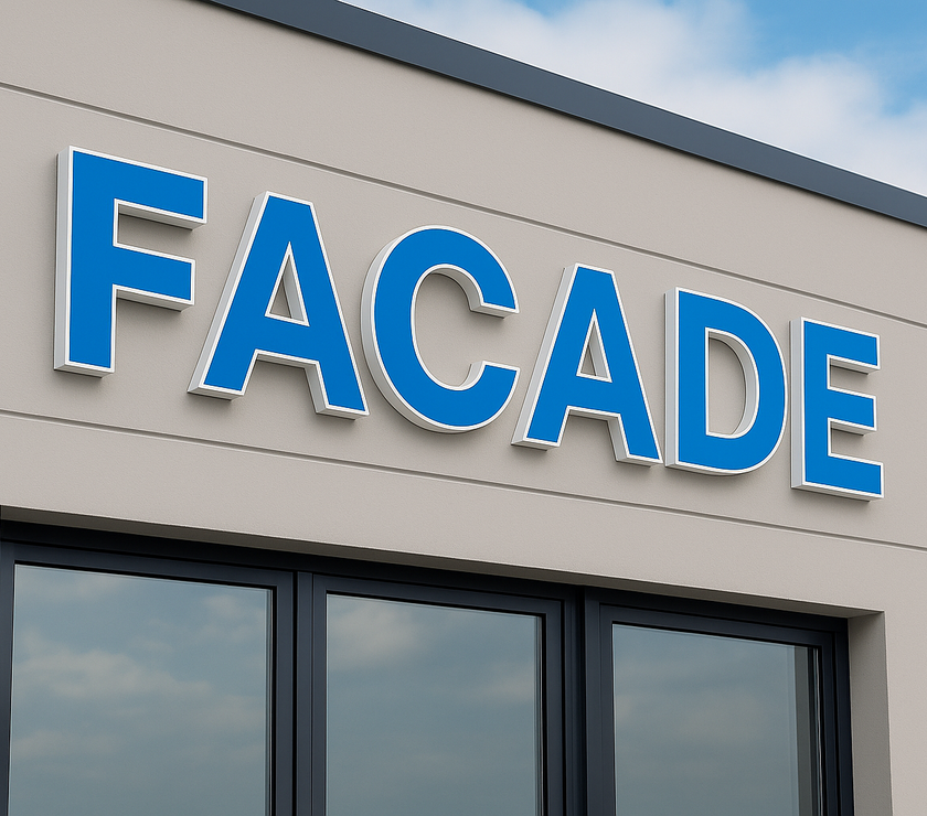 Facadebogstaver i PVC m. folie