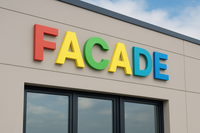 Facadebogstaver i PVC m. folie