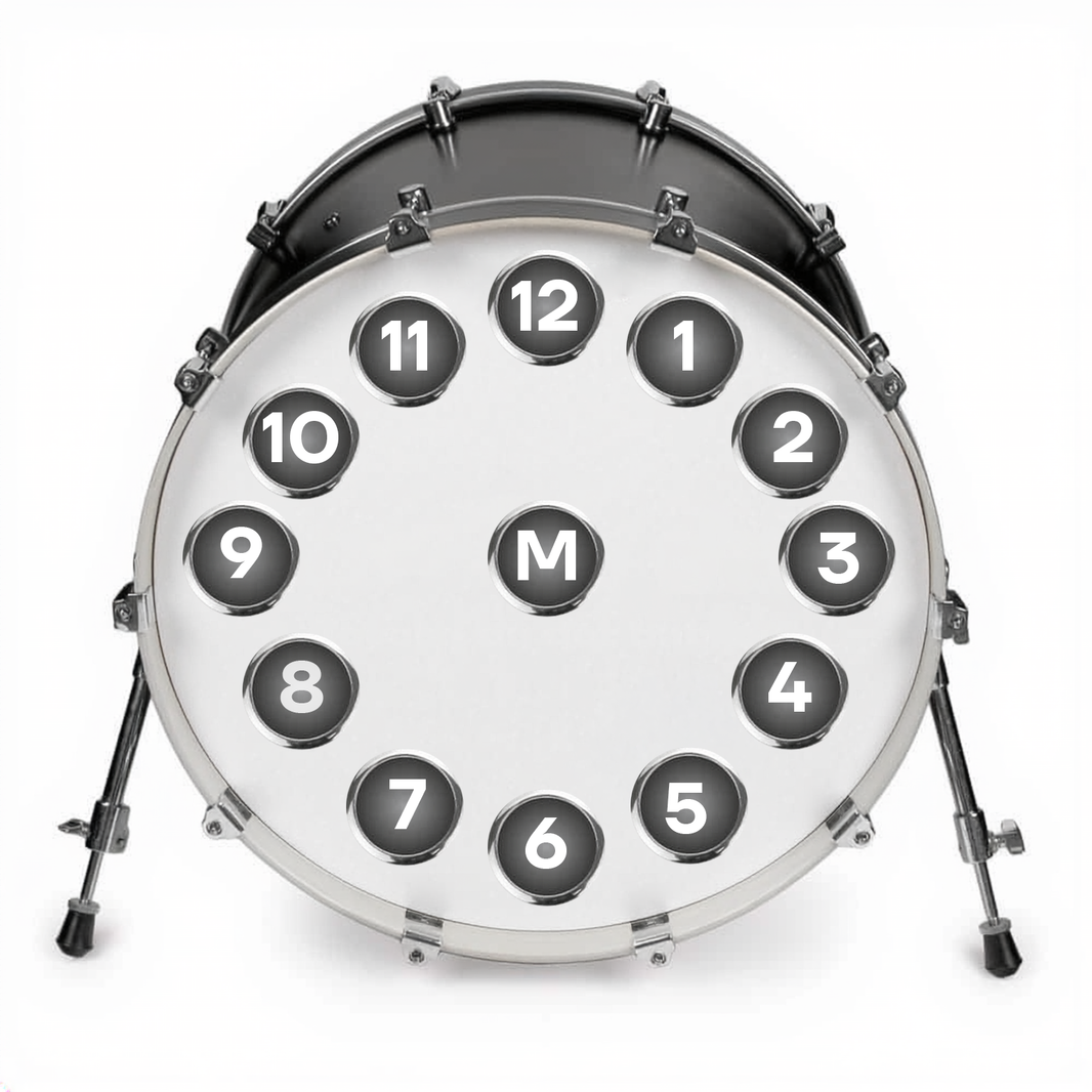 Specialprint på frontskind til stortromme