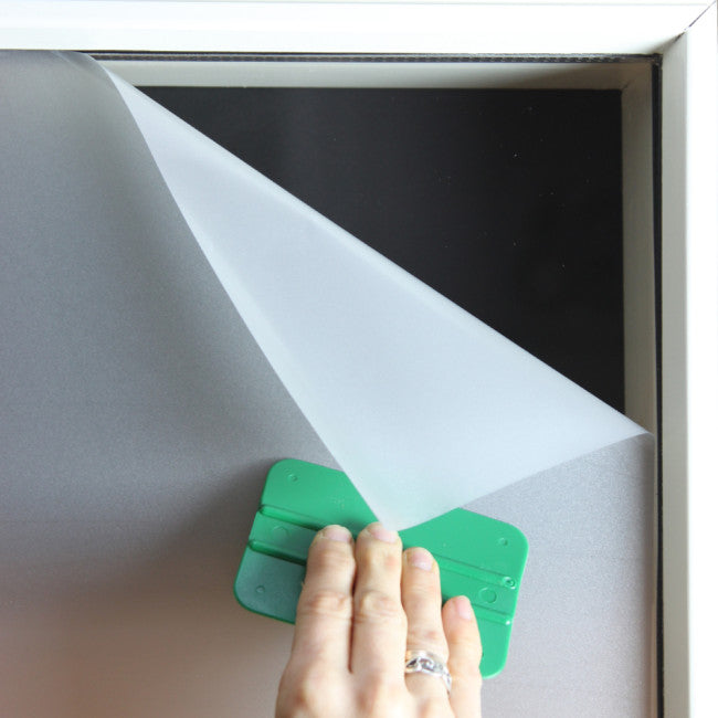 Sandblæst folie i metermål