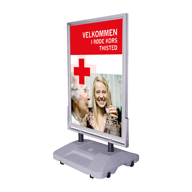 Swing gadeskilt med stålfjedre